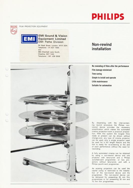 A preview of the Philips Non-rewind installation document.