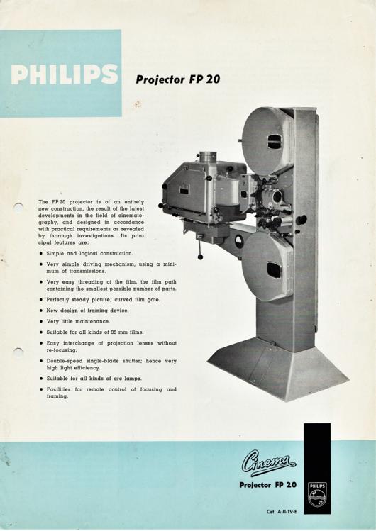 A preview of the Philips Projector FP 20 document.