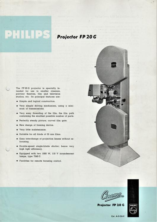 A preview of the Philips Projector FP 20 G document.