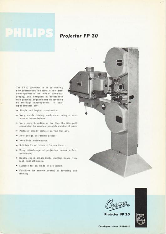 A preview of the Philips Projector FP 20 document.