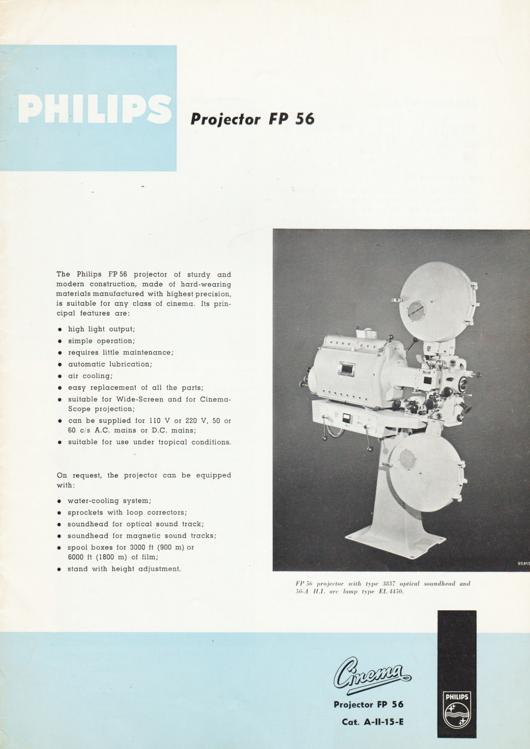 A preview of the Philips Projector FP 56 document.