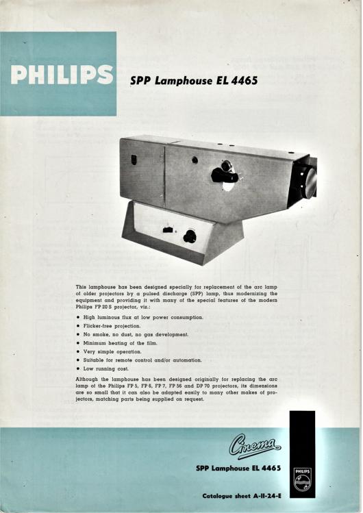 A preview of the Philips SPP Lamphouse EL 4465 document.