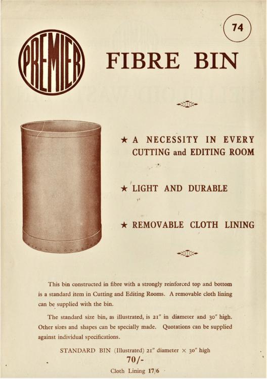 A preview of the Premier Celluloud Waste Bin and Fibre Bin document.