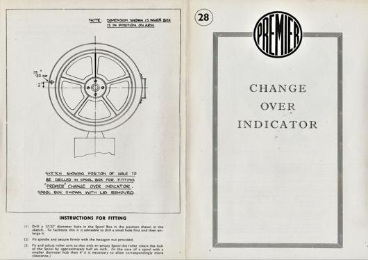 A preview of the Premier - Change Over Indicator document.