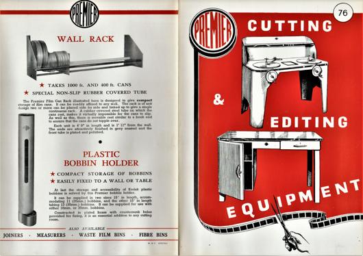 A preview of the Premier Cutting & Editing Equipment document.