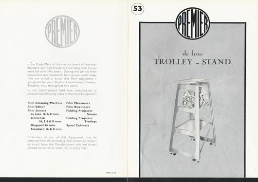 A preview of the Premier de luxe Trolley - Stand document.