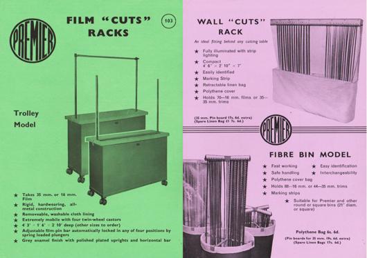 A preview of the Premier Film "Cuts" Racks document.
