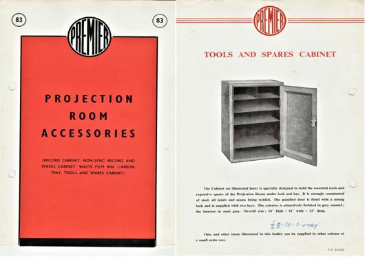 A preview of the Premier Projeciton Room Accessories document.