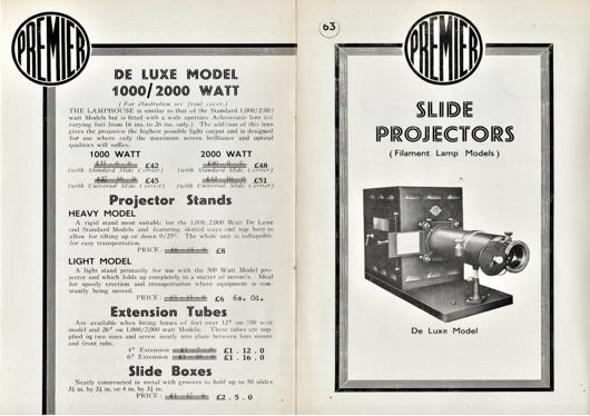 A preview of the Premier Slide Projectors document.