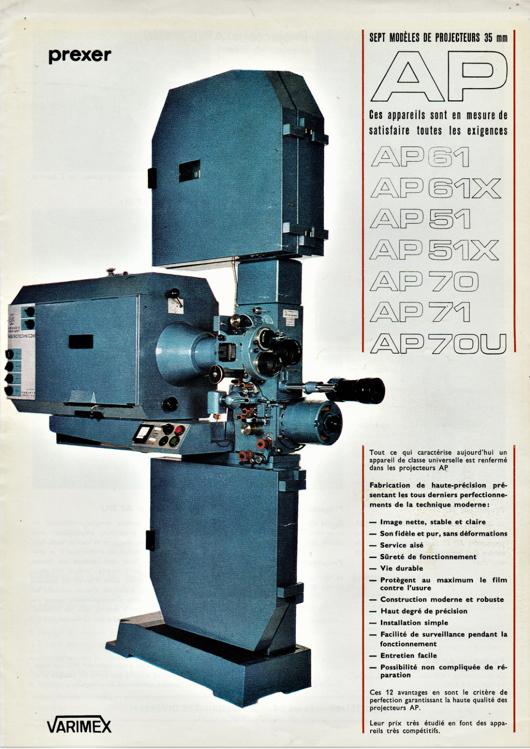 A preview of the Prexer - Sept Modeles De Projecteurs 35 mm - AP document.