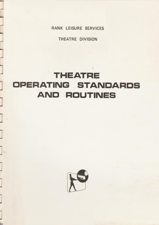 A preview of the Rank Leisure Services - Theatre Operating Standards And Routines document.