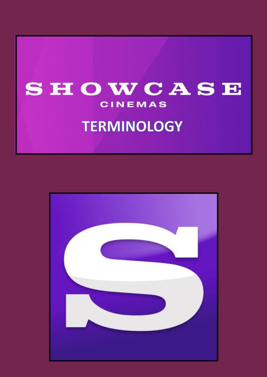 A preview of the Showcase Cinemas - Terminology document.