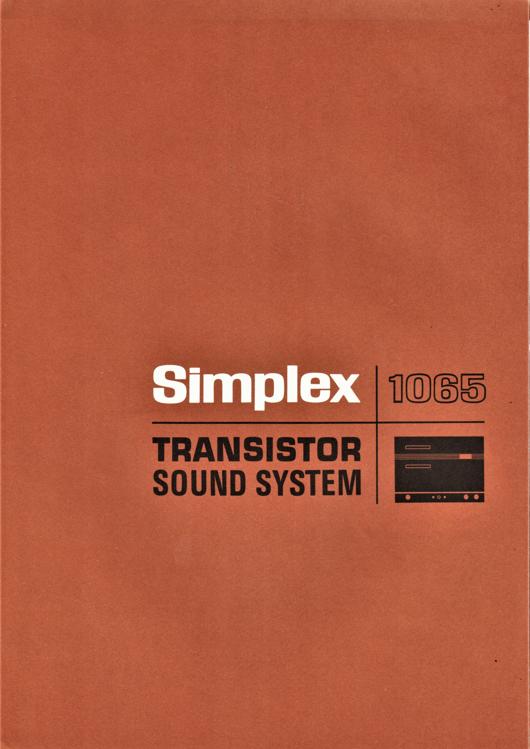 A preview of the Simplex 1065 Transistor Sound System document.