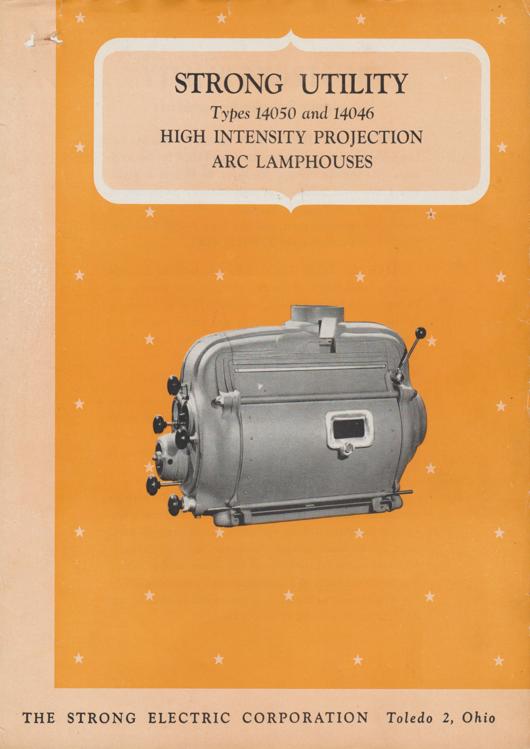 A preview of the Strong Utility - Types 10450 and 14046 - High Intensity Projection Arc Lamphouses document.