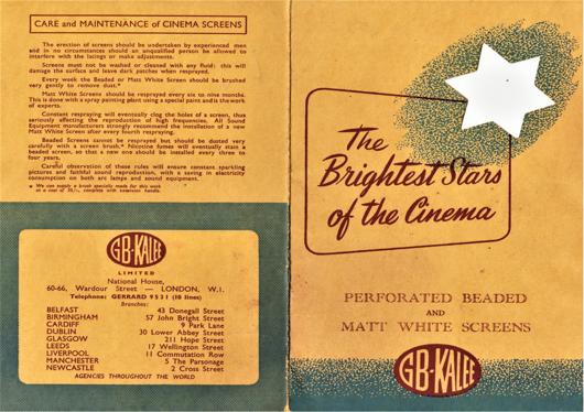 A preview of the The Brightest Stars of the Cinema - Perforated Beaded and Matt White Screens document.