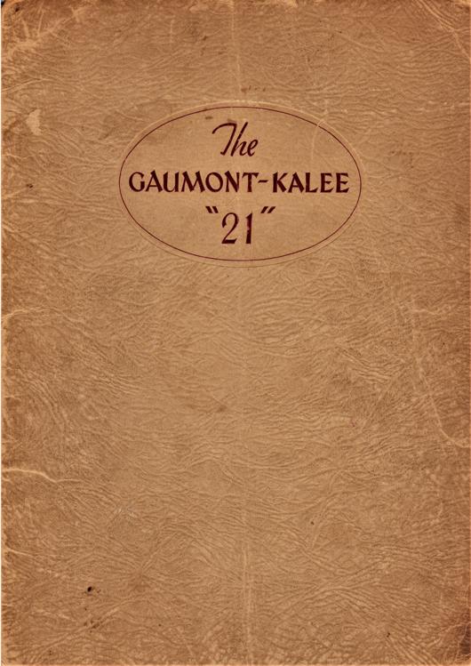 A preview of the The Gaumont-Kalee "21" document.