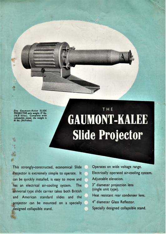 A preview of the The Gaumont-Kalee Slide Projector document.