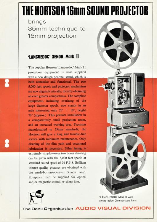 A preview of the The Hortson 16mm Sound Projector document.