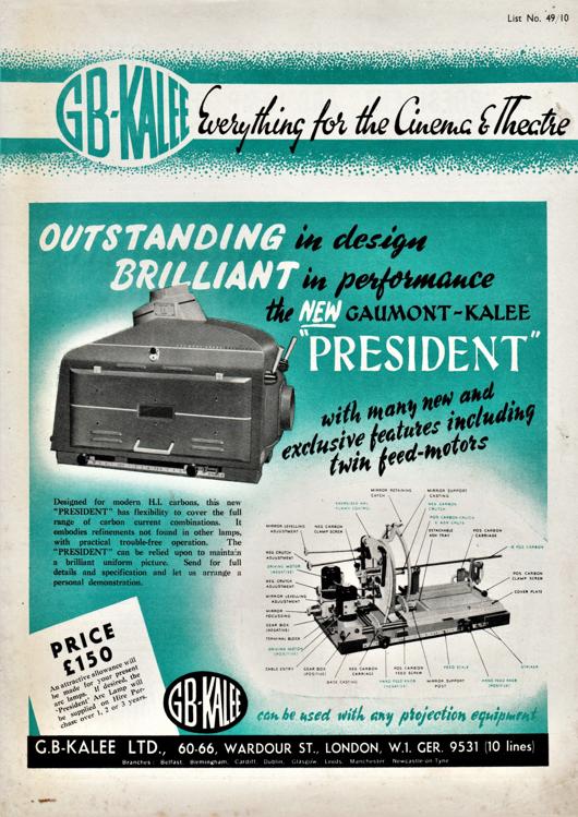 A preview of the The New Gaumont-Kalee "President" document.