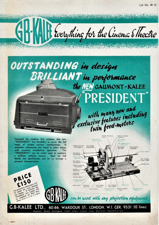 A preview of the The New Gaumont-Kalee "President" document.