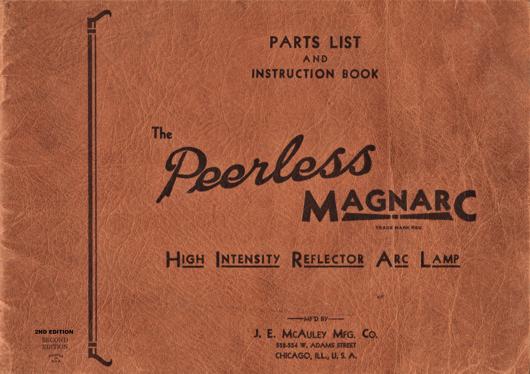 A preview of the The Peerless Magnarc - Parts List And Instruction Book document.