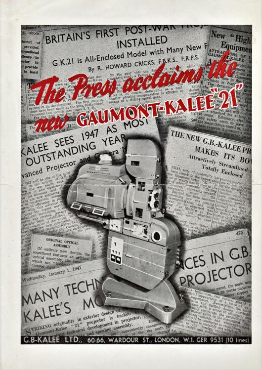 A preview of the The Press acclaims the new Gaumont-Kalee "21" document.