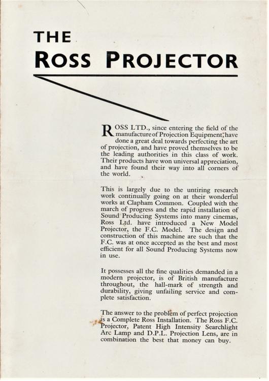 A preview of the The Ross Projector document.