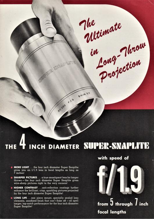 A preview of the The Ultimate in Long-Throw Projection - The 4 Inch Diameter Super-Snaplite document.