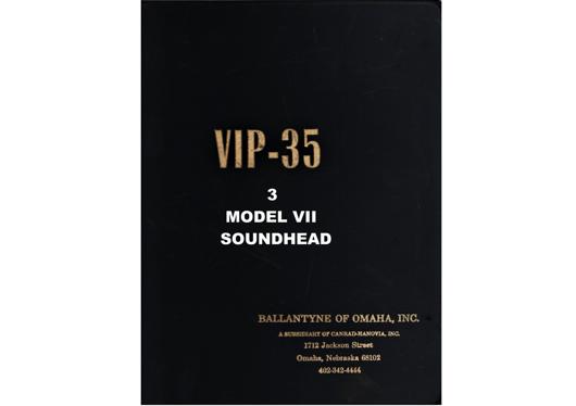 A preview of the VIP-35 3 Model VII Soundhead document.