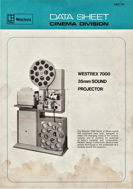A preview of the Westrex 7000 35mm Sound Projector document.