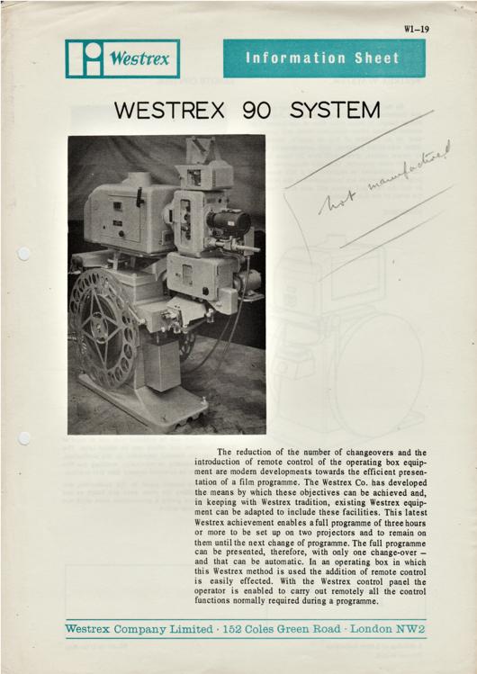 A preview of the Westrex 90 System document.
