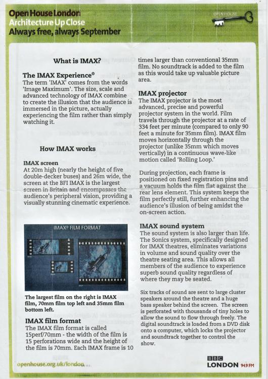 A preview of the What Is IMAX? document.