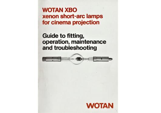 A preview of the Wotan XBO xenon short-arc lamps for cinema projection document.