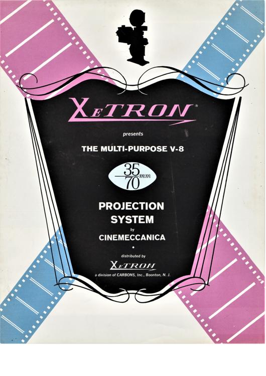 A preview of the XeTron presents The Multi-Purpose V-8 Projection System document.