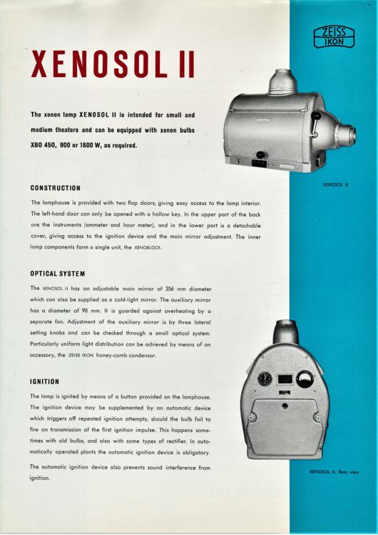 A preview of the Zeiss Ikon - Xenosol II document.