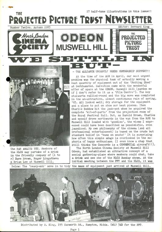 The front cover of Newsletter No. 12.