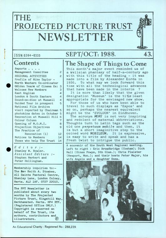 The front cover of Newsletter No. 43.