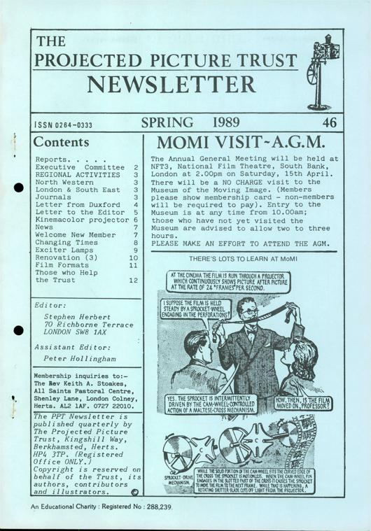 The front cover of Newsletter No. 46.