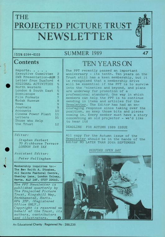 The front cover of Newsletter No. 47.
